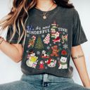  Its The Most Wonderful Time Of The Year Vintage Christmas - T-Shirt (Crewneck)  100 Percent Soft Wash Cotton Heavyweight Tee (Unisex)  Comfort Colors