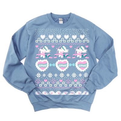 1980s Style Teddy Bear Love Sweatshirt  - Soft and Comfy Drop Shoulder Sweatshirt