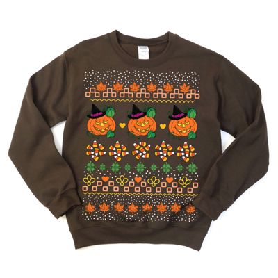 Vintage 1980s Style Halloween Ugly Sweater Design - Sweatshirt (Crewneck)  Poly-Cotton Colors (Unisex)  Gildan