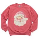  Impressionist Painted Jolly Santa Claus Christmas Painting - Soft Drop Shoulder Sweathshirt