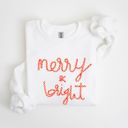  Merry And Bright Candy Cane String Christmas Design - Soft, Comfy Sweathshirt