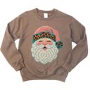  Latch Hook Rug Santa Claus Faux Design - Comfy Drop Shoulder Graphic Sweatshirt