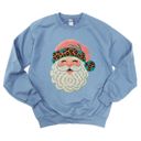  Latch Hook Rug Santa Claus Faux Design - Comfy Drop Shoulder Graphic Sweatshirt