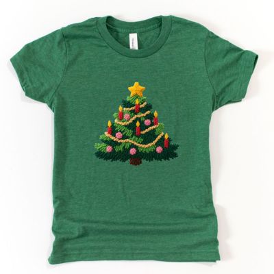 Latch Hook Faux Yarn Christmas Tree - Soft Bella Canvas