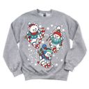  Vintage Style Skiing Teddies - Back to the 80s Christmas Design - Vintage Style Drop Shoulder Sweatshirt