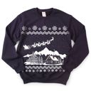  The Night Before Christmas Ugly Sweater 1980s Style - Comfy Drop Shoulder Vintage Sweatshirt