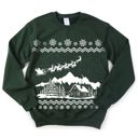  The Night Before Christmas Ugly Sweater 1980s Style - Comfy Drop Shoulder Vintage Sweatshirt