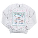  Vintage Retro Ice Skating 1980s Style Christmas Winter Bears - Sweatshirt (Crewneck)  Poly-Cotton Colors (Unisex)  Gildan