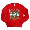  Vintage Retro Style Polar Bear Polka Christmas Bears - Comfy Drop Shoulder Sweatshirt