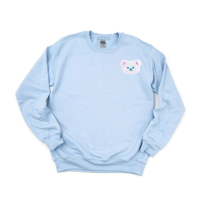 Real Crocheted Teddy Bear Sweater - Comfy Drop Shoulder Sweatshirt