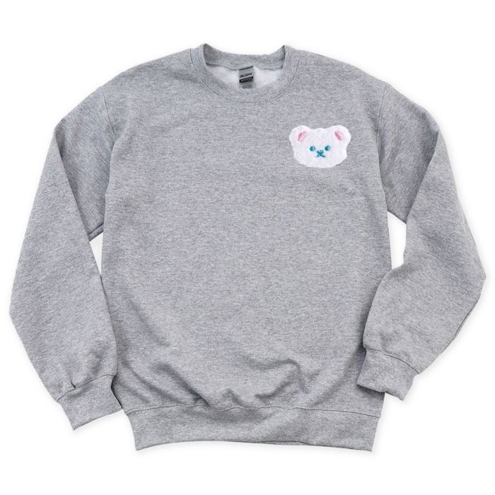Real Crocheted Teddy Bear Sweater - Comfy Drop Shoulder Sweatshirt