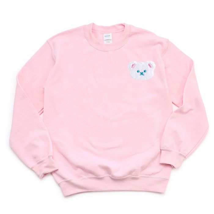 Real Crocheted Teddy Bear Sweater - Comfy Drop Shoulder Sweatshirt