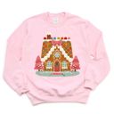  Faux Latch Hook Gingerbread House - Sweatshirt (Crewneck)  Poly-Cotton Colors (Unisex)  Gildan
