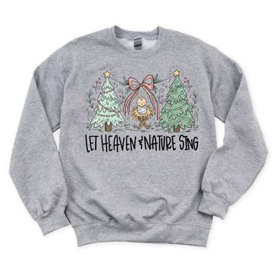 Let Heaven And Nature Sing - Baby Jesus - Sweatshirt (Crewneck)  Poly-Cotton Colors (Unisex)  Gildan