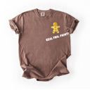  REAL Foil Gingerbread Man Corner Design Perfect for Christmas - T-Shirt (Crewneck)  100 Cotton Heavyweight Tee (Unisex)  Comfort Colors