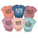  Uplifiting Bible Verse Christian Quotes - T-Shirt (Crewneck)  100 Cotton Solid Colors Jersey Tee (Unisex)  Bella Canvas, T-Shirt (Crewneck)  Poly-Cotton Hea