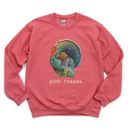  Give Thanks Grumpy Vintage Turkey Funny For Thanksgiving - Sweatshirt (Crewneck)  Poly-Cotton Colors (Unisex)  Gildan, Unisex Softstyle Midweight Crewneck S