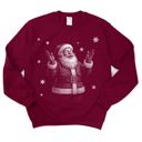  Jolly Christmas Santa in The Snow - Half Tone Style Print - Sweatshirt (Crewneck)  Poly-Cotton Colors (Unisex)  Gildan