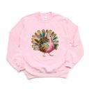  Faux Glitter and Glamour Thanksgiving Turkey  - Sweatshirt (Crewneck)  Poly-Cotton Colors (Unisex)  Gildan
