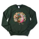  Faux Glitter and Glamour Thanksgiving Turkey  - Sweatshirt (Crewneck)  Poly-Cotton Colors (Unisex)  Gildan