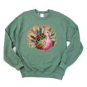  Faux Glitter and Glamour Thanksgiving Turkey  - Sweatshirt (Crewneck)  Poly-Cotton Colors (Unisex)  Gildan