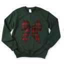  Red and Green Plaid Bow - Comfy Sweatshirt