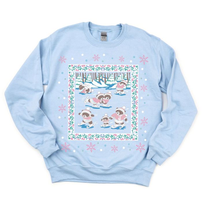 Total Throwback!  - 1990's PRINTED Christmas Teddy Bear Sweatshirts - Sweatshirt (Crewneck)  Poly-Cotton Colors (Unisex)  Gildan