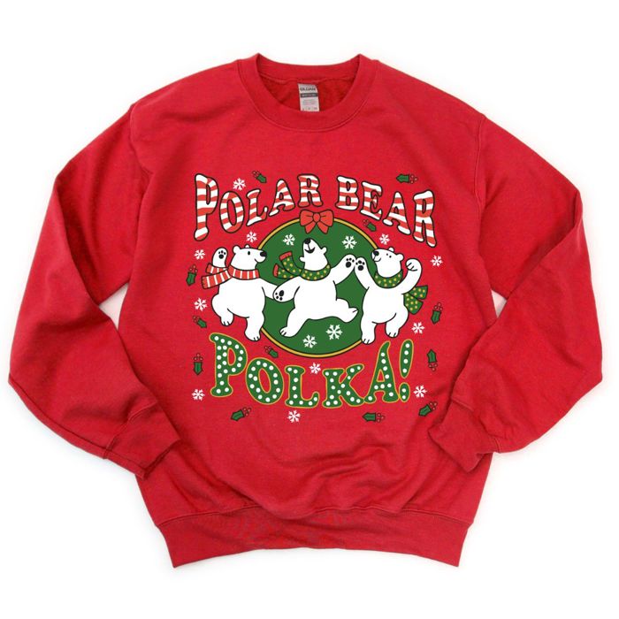 Total Throwback!  - 1990's PRINTED Christmas Teddy Bear Sweatshirts - Sweatshirt (Crewneck)  Poly-Cotton Colors (Unisex)  Gildan