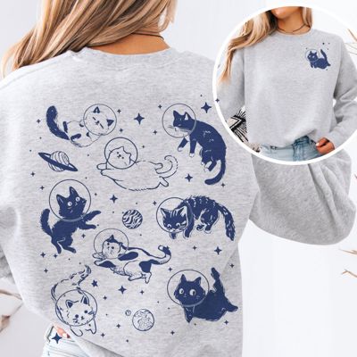 Cats In Space Feline Cuteness - Purrfect Cold Weather Sweatshirt