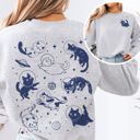  Cats In Space Feline Cuteness - Purrfect Cold Weather Sweatshirt