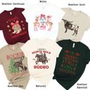 A Cowboy Christmas - Country Western Christmas - T-Shirt (Crewneck)  100 Cotton Solid Colors Jersey Tee (Unisex)  Bella Canvas, T-Shirt (Crewneck)  Poly-Cot