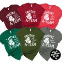  CUSTOM Santa's A-Team Group Christmas Super Soft Bella Canvas T-Shirts - Ultra Soft Graphic T-Shirts