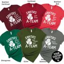  CUSTOM Santa's A-Team Group Christmas Super Soft Bella Canvas T-Shirts - Ultra Soft Graphic T-Shirts