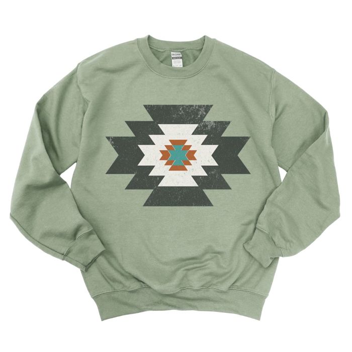 Aztec Wester Style - Comfy Drop Shoulder Sweatshirt