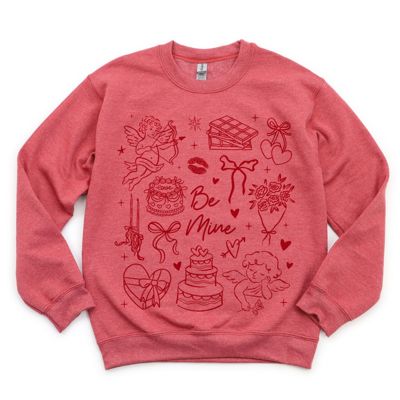 Valentines Day Simple Elements - Sweatshirt (Crewneck)  Poly-Cotton Colors (Unisex)  Gildan
