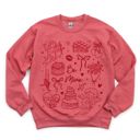  Valentines Day Simple Elements - Sweatshirt (Crewneck)  Poly-Cotton Colors (Unisex)  Gildan