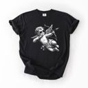  Cupid With Bow Valentines Day Half Tone - T-Shirt (Crewneck)  100 Cotton Heavyweight Tee (Unisex)  Comfort Colors