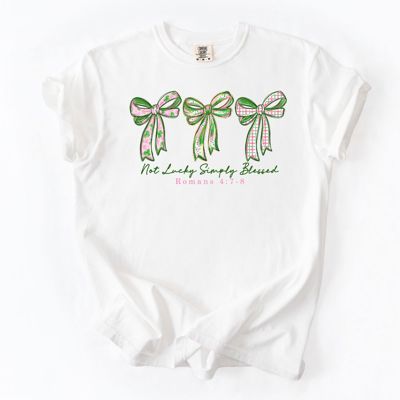 Not Lucky Simply Blesses Christian St Patricks Day - Soft Wash Cotton T-Shirt