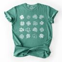  Hand Drawn Clovers Shamrocks St Patricks Day - Choose From Sweatshirts, Longsleeves, or T-Shirts