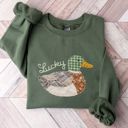 Lucky Ducky FAUX Printed Quilted Duck St Patricks Day - Choose Sweatshirts, T-Shirts or Longsleeves