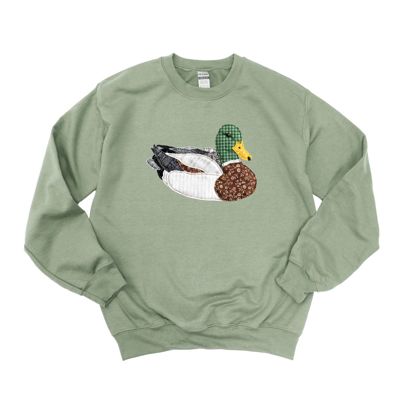 FAUX Printed Quilted Mallard Duck - Choose Sweatshirt, Longsleeve, or T-Shirts