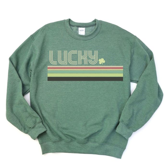 Lucky Stripes St Patricks Day - Choose Sweatshirt, Longsleeve, or T-Shirt
