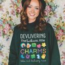  Delivering The Luckiest Little Charms Mother Baby Nurse Delivery - St Patricks Day - Choose T-Shirt, Longsleeve or Sweatshirt