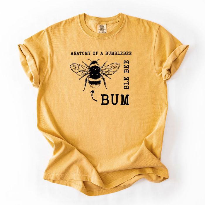 Anatomy of a Bumble Bee Funny Cute Spring T-Shirt - Choose T-Shirt or Sweatshirt