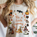 X-Small Vintage White Be a little spooky Happy Halloween Vintage cozy graphic tee