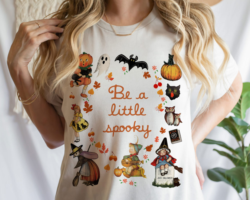 Be a little spooky Happy Halloween Vintage cozy graphic tee