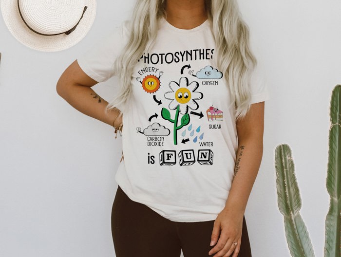 Photosynthesis is Fun Soft Cozy Longer Length Unisex Graphic Tee T-shirt