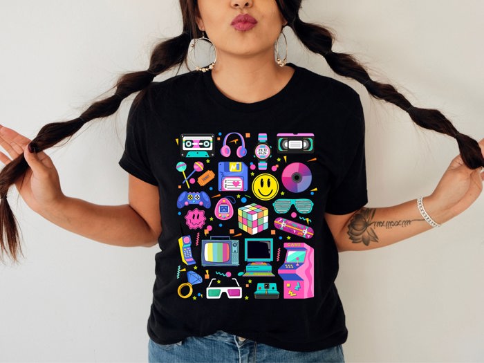 1990s The 90s Nostalgia Throwback Remember Ancient Millenials Soft Cozy Longer Length Unisex Graphic Tee T-shirt