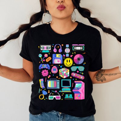 1990s The 90s Nostalgia Throwback Remember Ancient Millenials Soft Cozy Longer Length Unisex Graphic Tee T-shirt