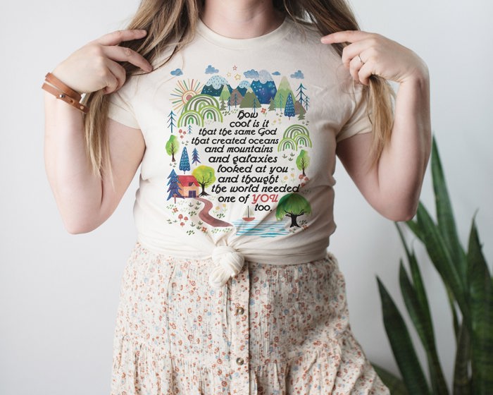 World Needs You Too Nature God Quote | UNISEX Relaxed Jersey T-Shirt